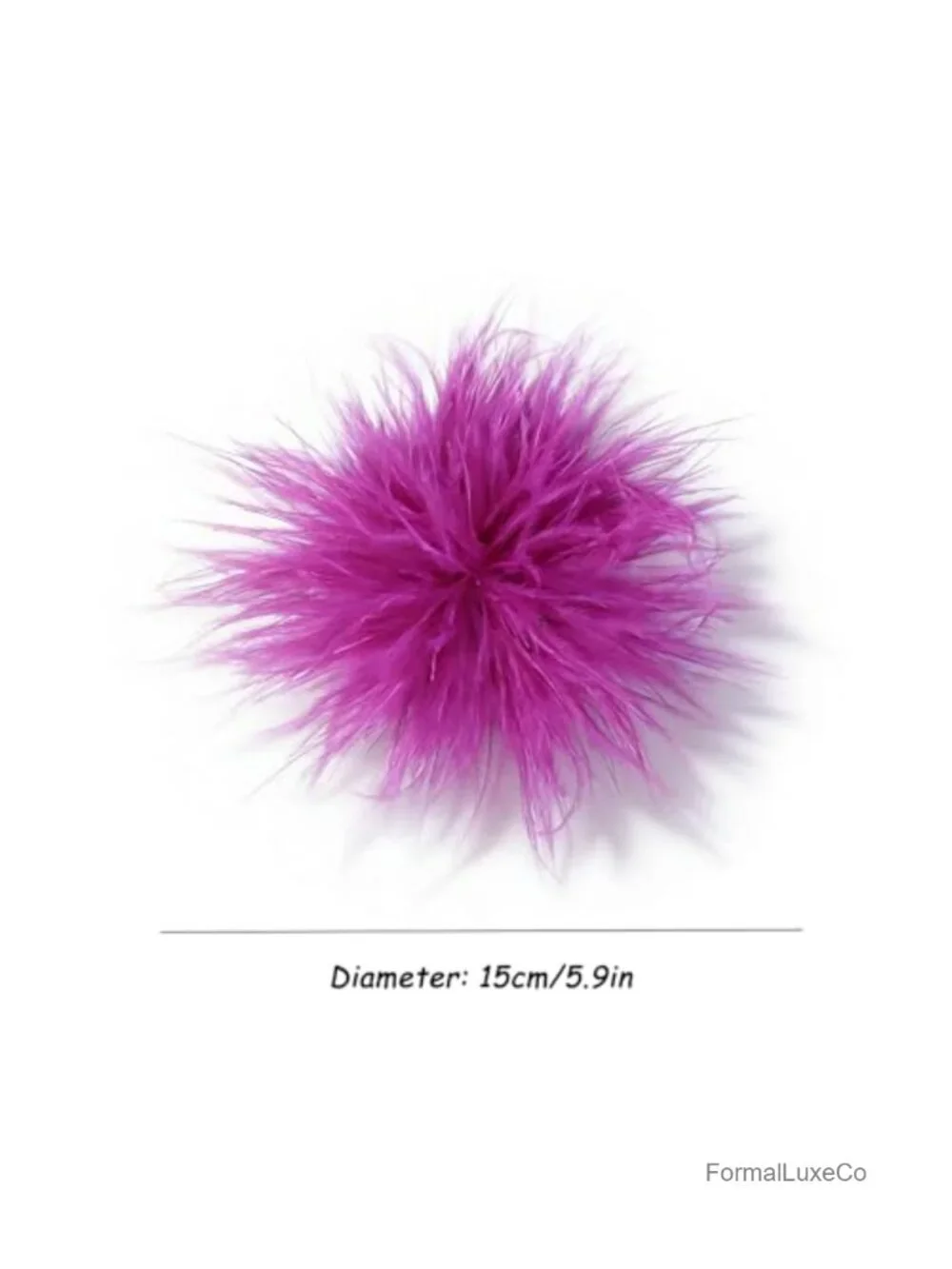 Dainty Feather Flower Brooch Pin for Women Large Ostrich Feather Brooch Floral